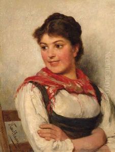 Smiling Dirndl by Hugo Kauffmann