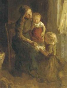 Domestic bliss by Jacob Simon Hendrik Kever