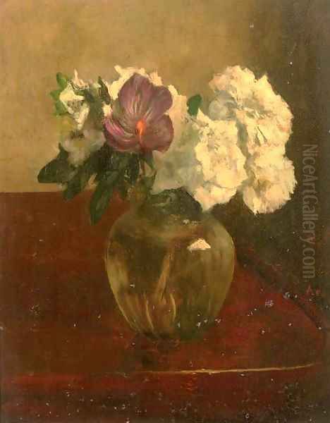 Purple and white flowers - view 1