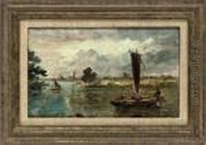 A View Of The River Thames At Greenwich by John Constable