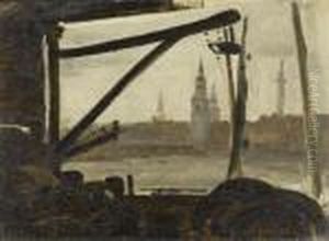 View Of A City From A Harbour by John Constable
