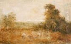 Ploughmen Working In A Field by John Constable