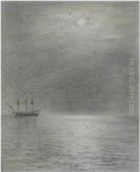A Three-master By Moonlight - view 1