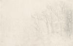 Trees In A Wooded Landscape by John Constable