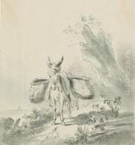 A Country Path With A Donkey
