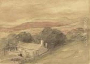 A Farm House Among Trees In The Lake District, Near Borrowdale (?) by John Constable