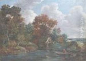 Watermill Near Flatford by John Constable