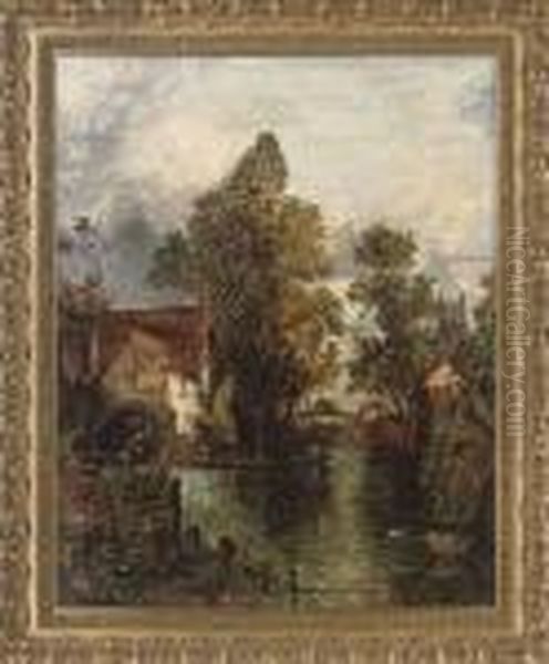 A Figure In A Boat Beside Willy Lott's House - view 1