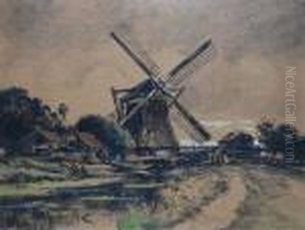 Figures By A Windmill - view 1