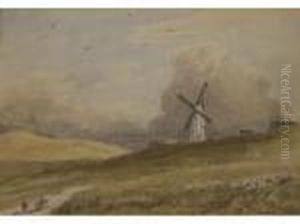 A Windmill, Possibly On The Downs At Brighton by John Constable