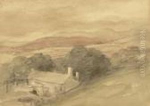 A Farm House Among Trees In The Lake District by John Constable