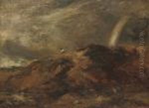 A View Of Hampstead Heath With A Rainbow by John Constable