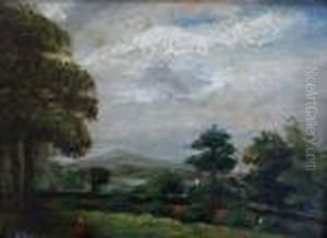 Constable, Ra Figure In A Landscape by John Constable