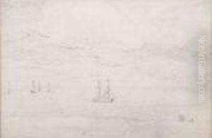 Coastal Scene With Ships by John Constable