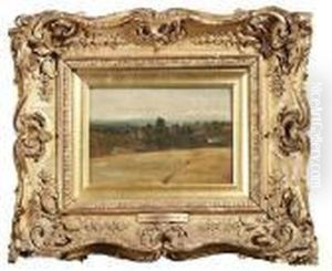 Landscape With A Path, In The Background The Houses Of A Village by John Constable