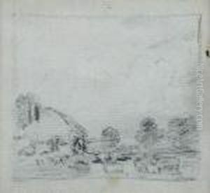 Cottage In A Landscape Pencil 8 X
 8cm Provenance: From The Isaacs Collection Sabin Galleries Ltd