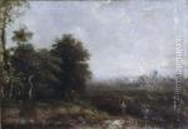 Traveller In A Landscape 10 X 14in - view 1