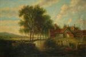 Rusticscene With Cottage by John Constable