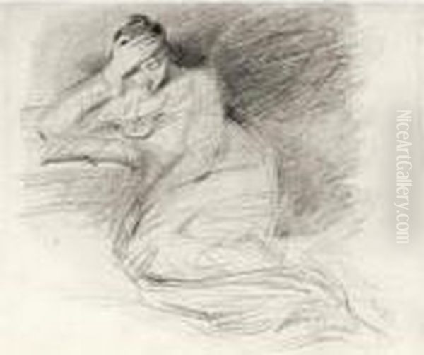 Study Of A Girl Reading - view 1