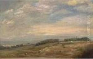 An Extensive Landscape With A 
Figure In The Foreground,traditionally Identified As Sandpits Near 
Dedham