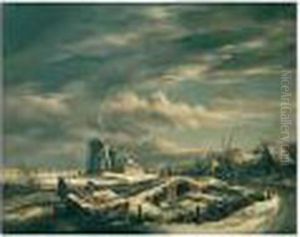 Winter, After Jacob Van Ruysdael by John Constable