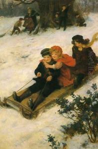 A Merry Sleigh Ride by Georges Sheridan Knowles