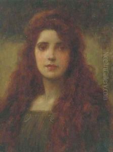 Enid, a study recto, and Portrait of a young girl, a study verso by Georges Sheridan Knowles