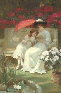 The Red Parasol by Georges Sheridan Knowles