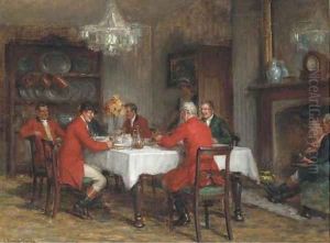 The huntsman's lunch by Georges Sheridan Knowles