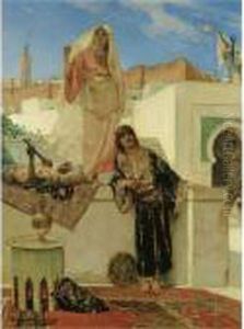 A La Terrasse by Benjamin Jean Joseph Constant