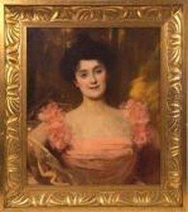 Ritratto Di Gentildonna In Abito Rosa