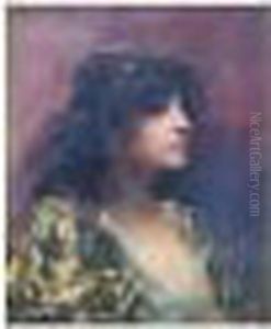 Portrait D'une Jeune Femme by Benjamin Jean Joseph Constant