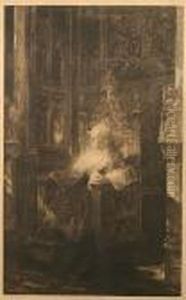 Queen Victoria On The Throne by Benjamin Jean Joseph Constant