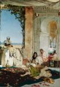 Femmes De Harem Au Maroc by Benjamin Jean Joseph Constant