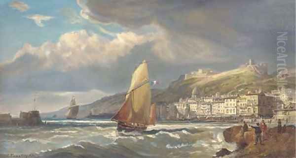 A fortified coastal town, thought to be St Malo - view 1