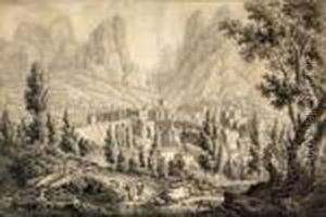 Vue De Moustier Sainte Marie by Jean Antoine Constantin D'Aix
