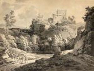 Paysage Avec Un Monastere by Jean Antoine Constantin D'Aix