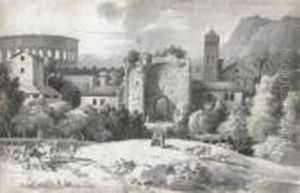 Vue Presumee Du Colisee Et De La Campagne Romaine by Jean Antoine Constantin D'Aix
