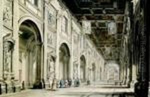 L'interno Di San Giovanni In Laterano by Jean Antoine Constantin D'Aix