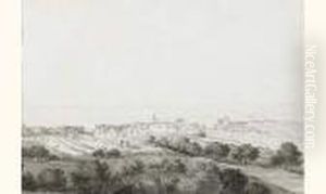 Attribue A Jean-antoine Constantin D'aix - Vue De Martigues by Jean Antoine Constantin D'Aix