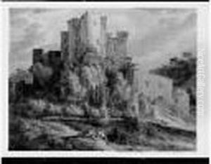 Le Chateau Fort De La Barbin Aquarelle
