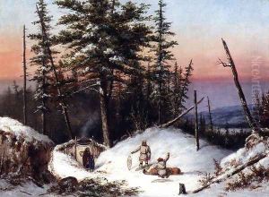Trappers on the Frontier by Cornelius David Krieghoff