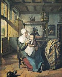 The Weavers Workshop by Issac Koedyck (Koedijck)
