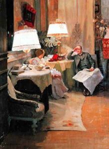 Evening Conversation by Jakoff Jakovlevitch Kalinitchenko