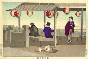 View from Atago Hill (Atagoyama no zu) by Kobayashi Kiyochika