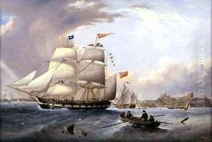 The Golden Spring off Tynemouth 1854 by John Prescott Knight
