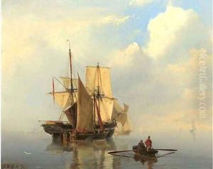 A calm by Johannes Hermanus Koekkoek Snr