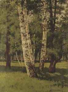 Birch trees by Arkhip Ivanovich Kuindzhi