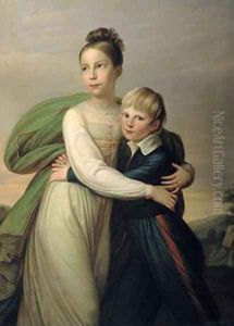Prince Albrecht and Princess Louise by Gerhard von Kugelgen