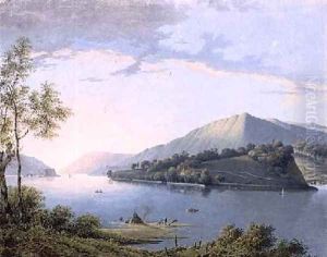 Landscape along the Rhine by Joseph Augustus Knip